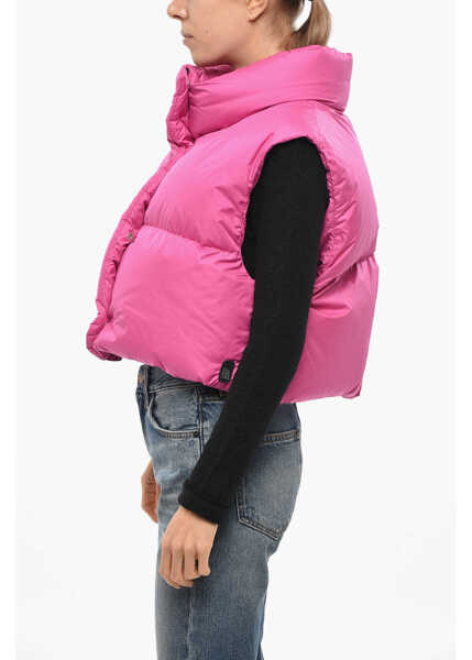 Geci de iarna Bacon Crop Ramon Down Vest With Hidden Buttoning Pink Femei (BM 19436621) 2