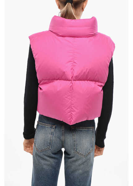 Geci de iarna Bacon Crop Ramon Down Vest With Hidden Buttoning Pink Femei (BM 19436621) 3