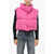 Bacon Crop Ramon Down Vest With Hidden Buttoning Pink