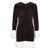 ROTATE Birger Christensen Rotate Birger Christensen Ruched Detailing Dress In Brown MARRONE E BIANCO