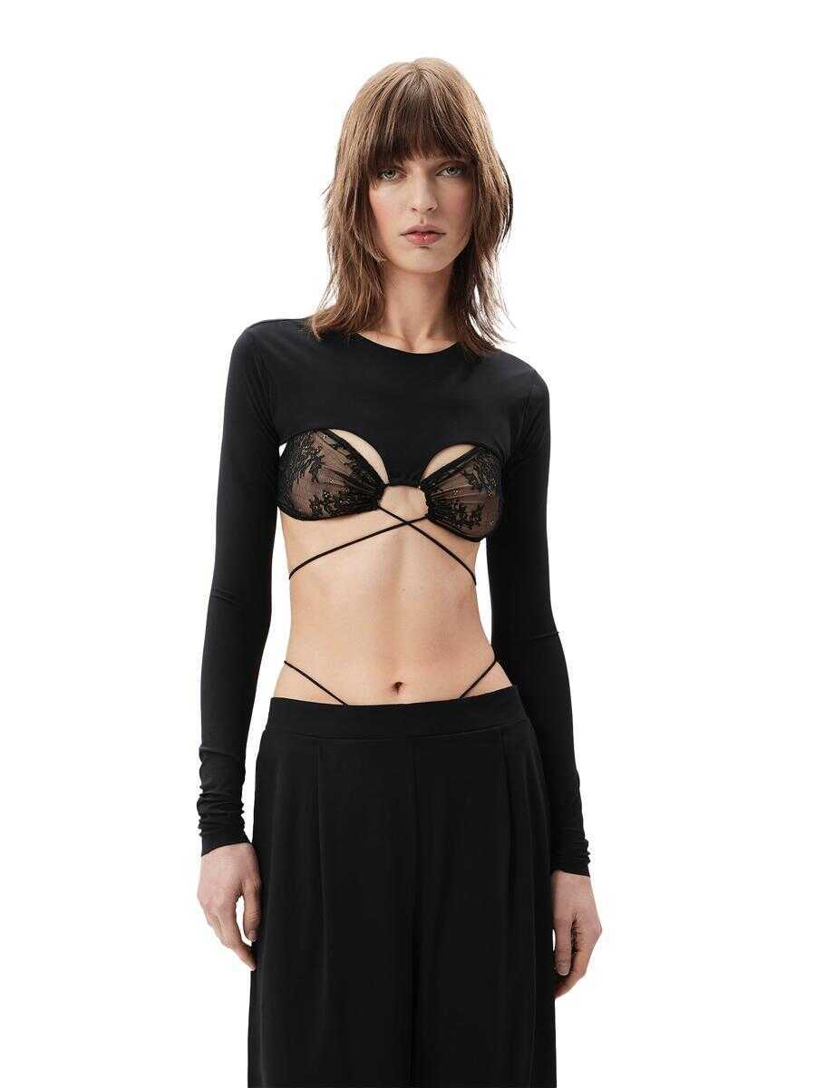 Topuri AMAZUIN Amazun Jill Lace Top Black Femei (BM 19437384) 1