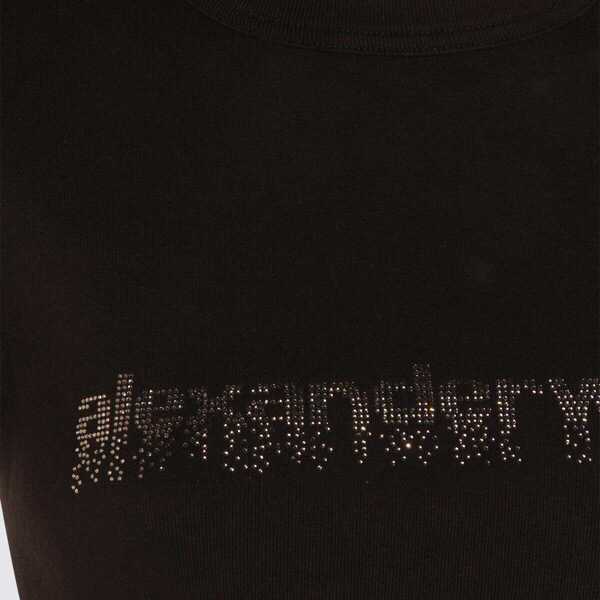 Tricouri Polo Alexander Wang Alexander Wang Black Cotton T-Shirt Black Femei (BM 19437573) 3