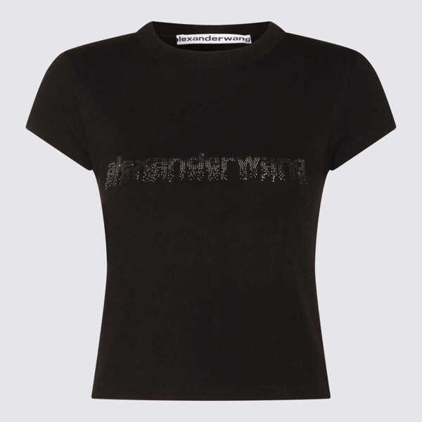 Tricouri Polo Alexander Wang Alexander Wang Black Cotton T-Shirt Black Femei (BM 19437573) 1