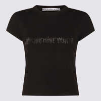 Tricouri Polo Alexander Wang Alexander Wang Black Cotton T-Shirt