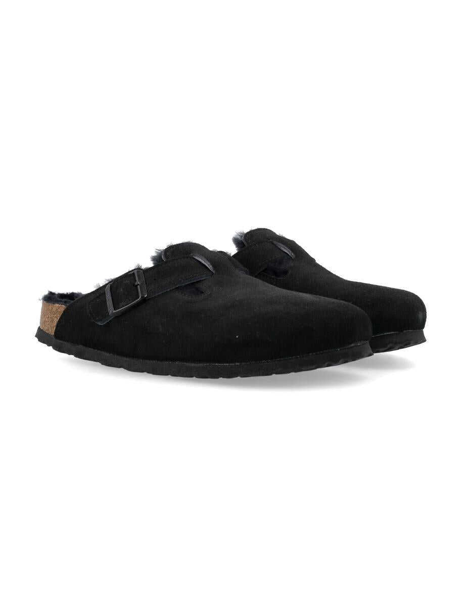 Sandale Birkenstock Birkenstock Boston Shearling Sandals Black Femei (BM 19437813) 2