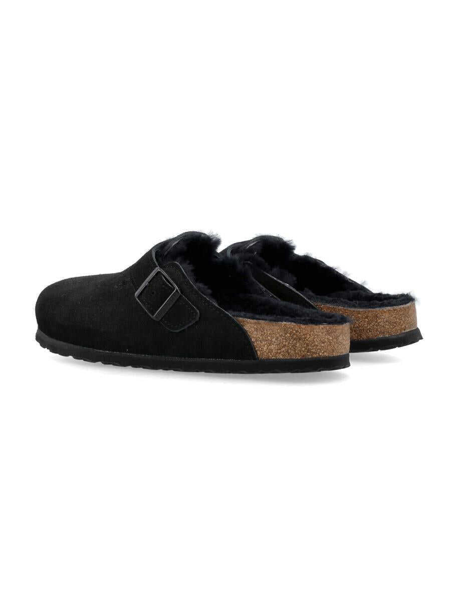 Sandale Birkenstock Birkenstock Boston Shearling Sandals Black Femei (BM 19437813) 4