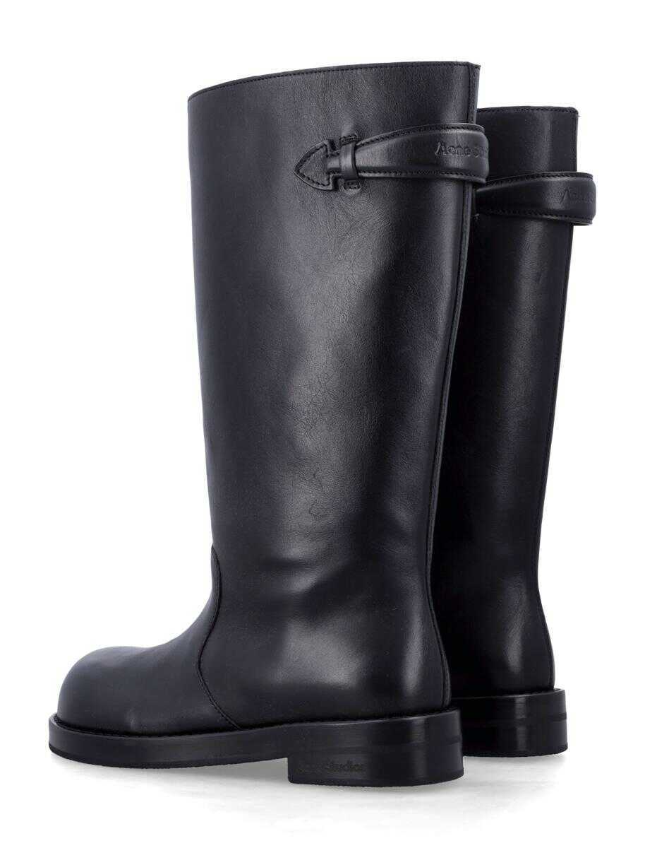 Pantofi cu toc Acne Studios Acne Studios Leather Boots Black Femei (BM 19437819) 3