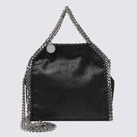 Genti de mana Stella McCartney Black Leather Tiny Falabella Tote Femei