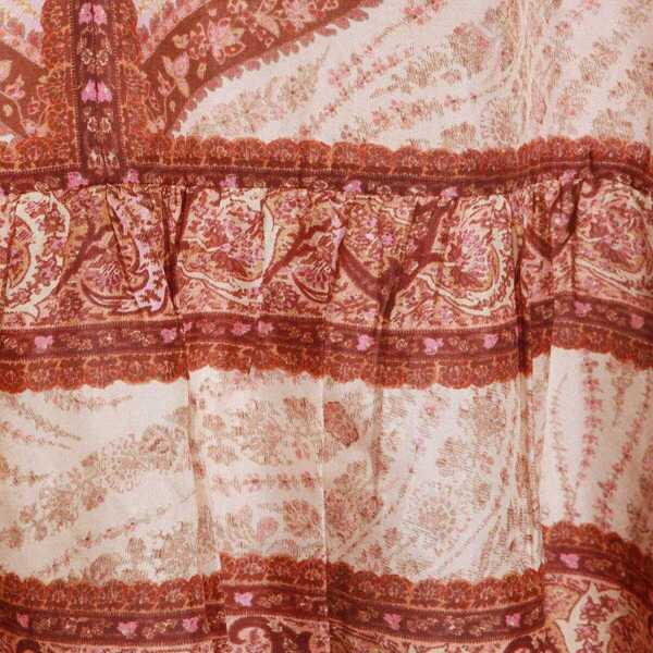 Topuri ZIMMERMANN Zimmermann Burgundy Silk Top TAPESTRY BURGUNDY MULTI Femei (BM 19438116) 4