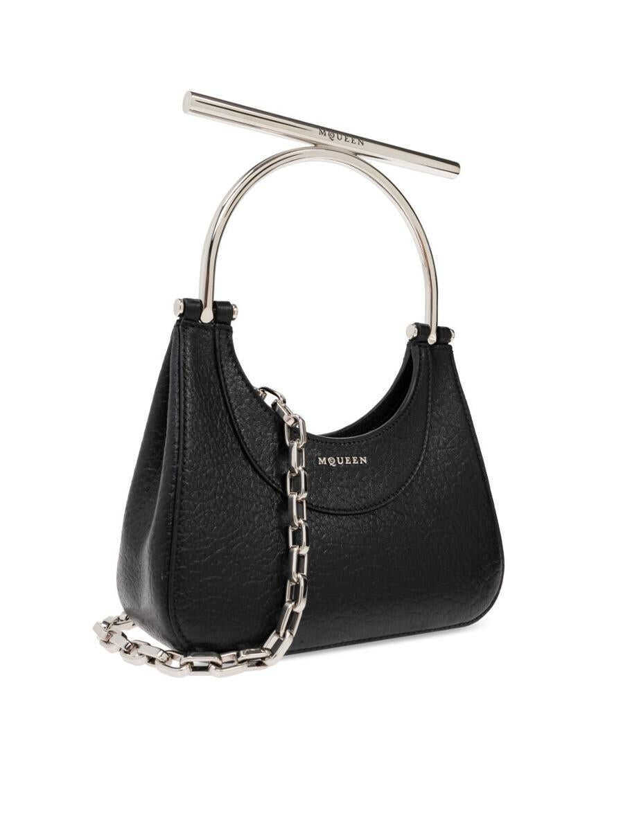 Genti de mana Alexander McQueen Alexander McQueen Alexander McQueen T-Bar Mini Handbag Black Femei (BM 19438383) 2