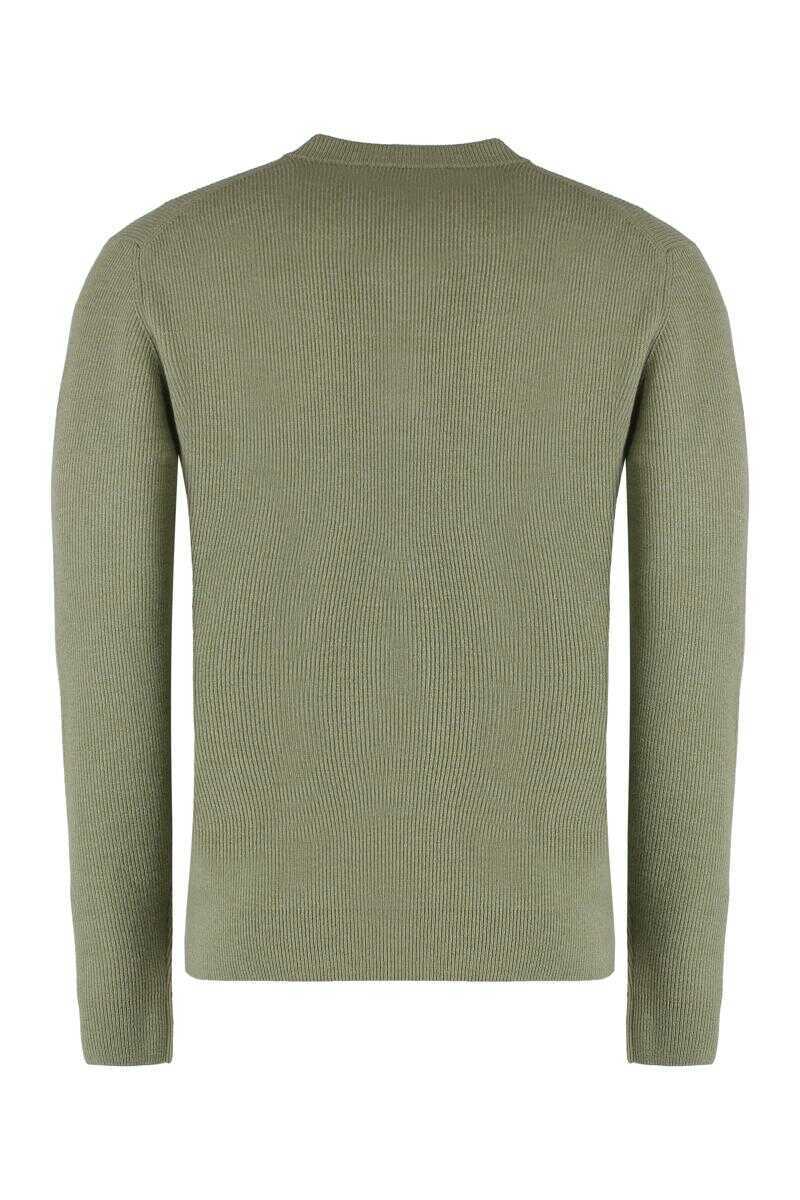 Pulovere Slowear Slowear Sweater With Round Neck In Virgin Wool GREEN Barbati (BM 19438401) 2