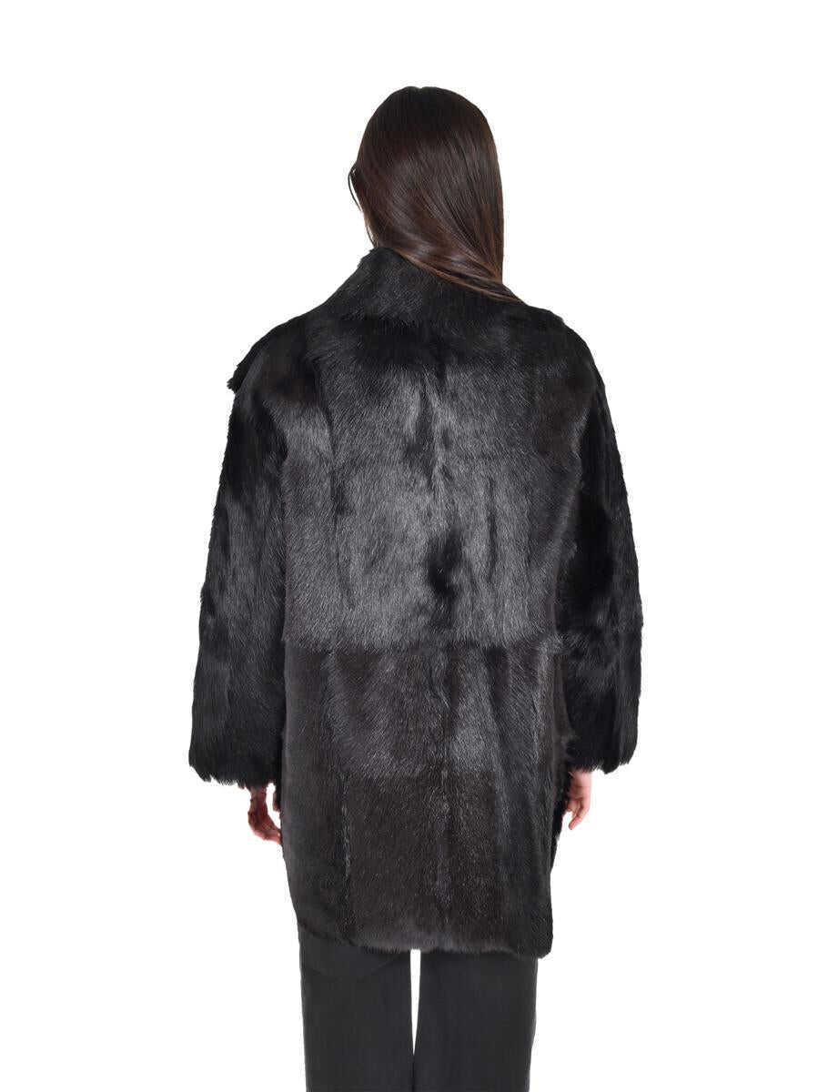 Geci Alberta Ferretti Alberta Ferretti Fur Black Femei (BM 19438605) 2