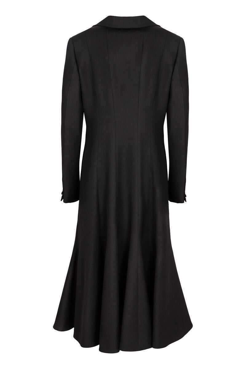 Paltoane Fendi Fendi Cappotto In Lana Grain De Poudre Tradotto DallItaliano AllInglese : Wool Coat Grain De Poudre Black Femei (BM 19439250) 2