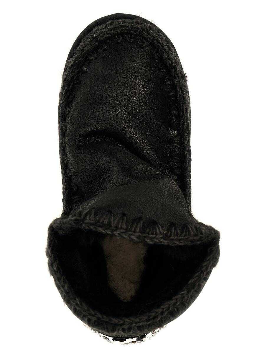 Bocanci Mou Mou Eskimo 18 Rhinestone Logo Ankle Boots Black Femei (BM 19439382) 3