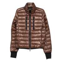 Paltoane Moncler Grenoble Brown Zip-Up Down Jacket Barbati