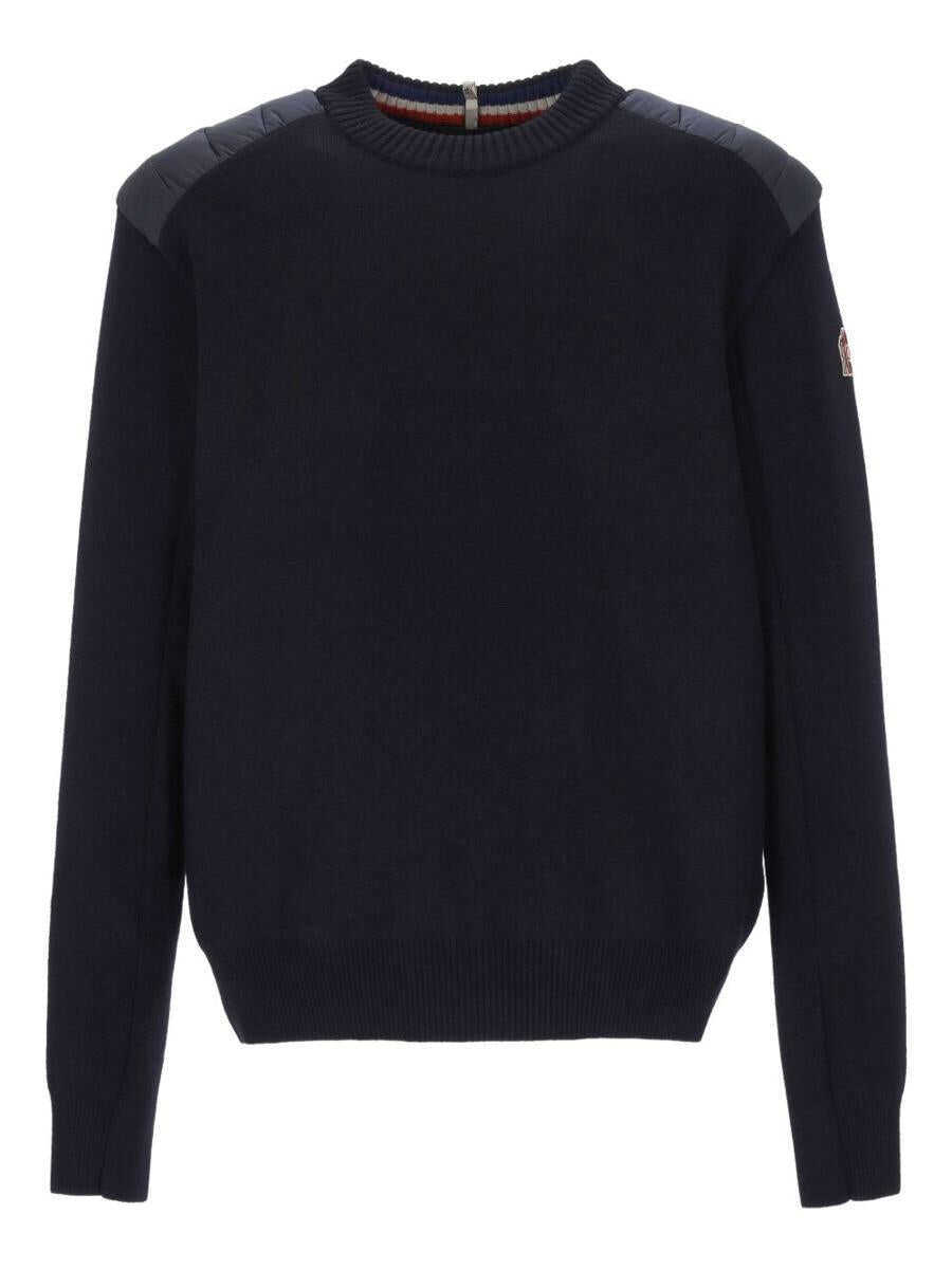 Pulovere Moncler Grenoble Moncler Grenoble Navy Blue Crew Neck Sweater BLUE Barbati (BM 19439811) 1