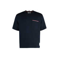 Tricouri Thom Browne Cotton Crew-Neck T-Shirt Barbati