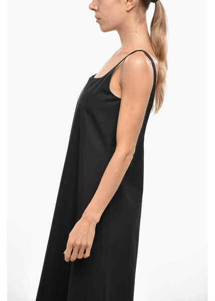 Rochii lungi WARDROBE.NYC Popeline Midi Dress With Bare Back Design Black Femei (BM 19440917) 2
