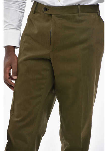 Pantaloni eleganti CORNELIANI Cotton Academy Pants With 4-Buttons Green Barbati (BM 19440929) 2