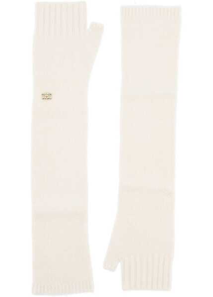 Manusi Ganni Wool Gloves. IVORY Femei (BM 19441220) 2