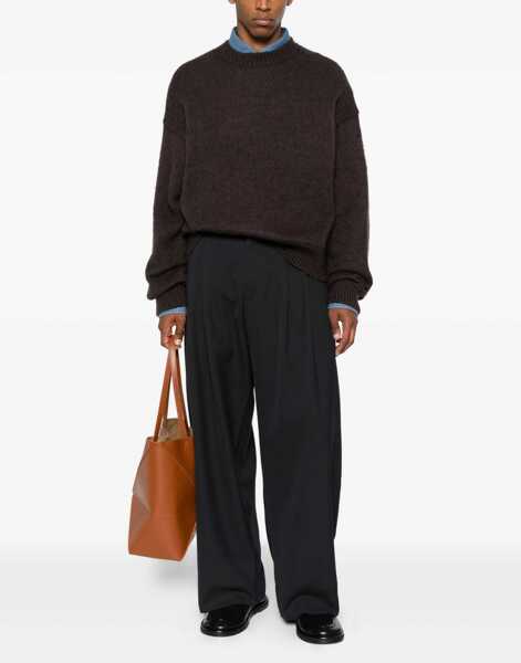 Pantaloni casual STUDIO NICHOLSON Volume Pants With Double Pleat BLUE Barbati (BM 19441223) 2