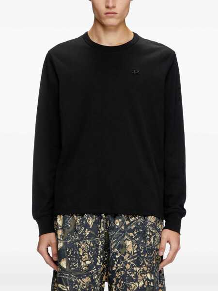 Tricouri Diesel T-Shirt With Embroidered Logo BLACK Barbati (BM 19441385) 3