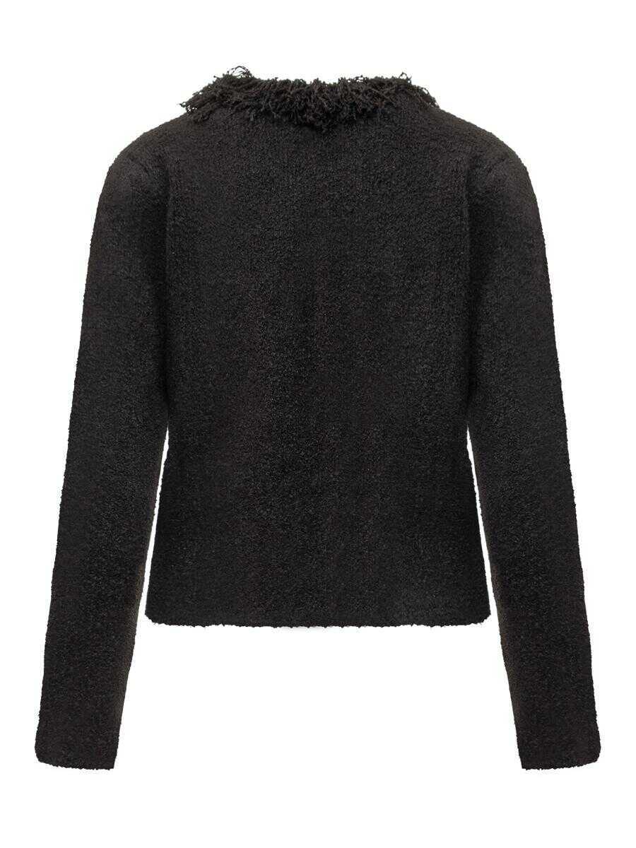 Cardigane Salvatore Ferragamo Salvatore Ferragamo Black Cardigan With Ferragamo Fringes Black Femei (BM 19445187) 2