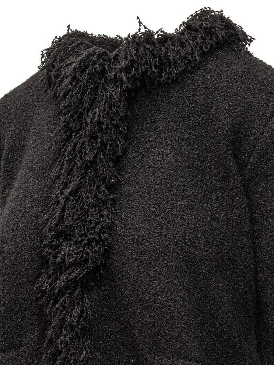 Cardigane Salvatore Ferragamo Salvatore Ferragamo Black Cardigan With Ferragamo Fringes Black Femei (BM 19445187) 4