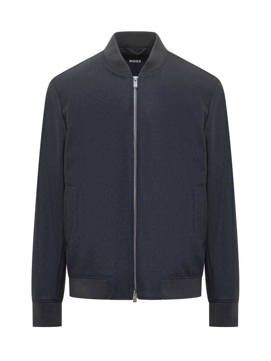 Geci Hugo Boss Boss Boss Black Jacket With Zip Closure Black Barbati (BM 19445970) 1