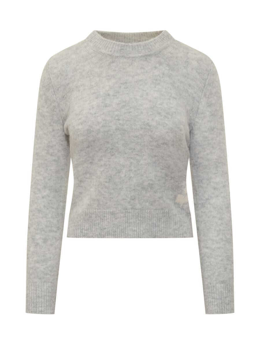 Pulovere Isabel Marant Isabel Marant Grey Wool Sweater With Logo Isabel Marant GREY Femei (BM 19446006) 1