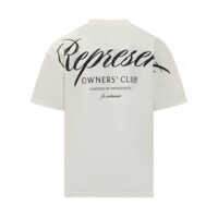 Tricouri REPRESENT pentru Barbati - Tricouri REPRESENT Represent Represent White T-Shirt With Embroidered Logo WHITE Barbati (BM 19448085) - B-mall.ro