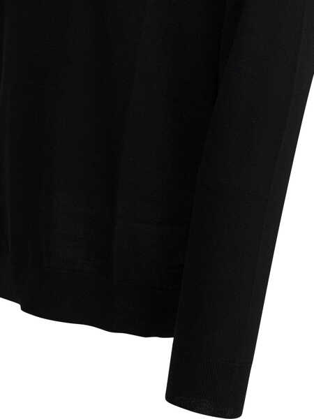 Tricouri Polo NN.07 Sergio merino wool polo sweater Black Barbati (BM 19448895) 4