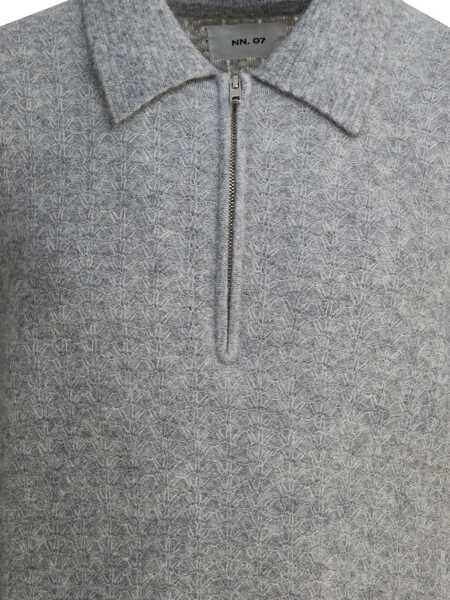 Tricouri Polo NN.07 Alfie alpaca-blend polo sweater Grey Barbati (BM 19448925) 3