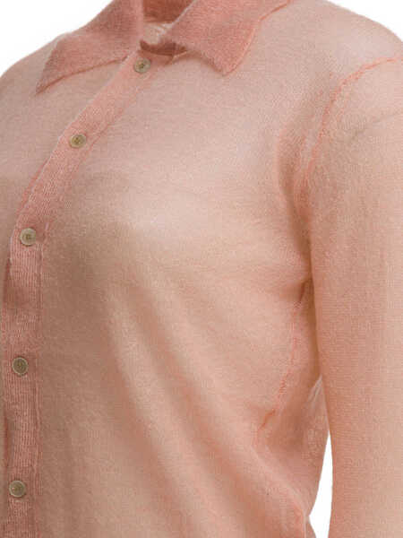 Cardigane AURALEE Mohair wool cardigan Pink Femei (BM 19448952) 4