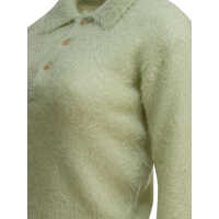 Tricouri Polo Dama - Tricouri Polo AURALEE Mohair and wool polo sweater Green Femei (BM 19448955) - B-mall.ro