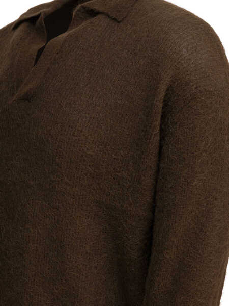 Pulovere AURALEE Alpaca V-neck sweater Brown Barbati (BM 19448970) 4