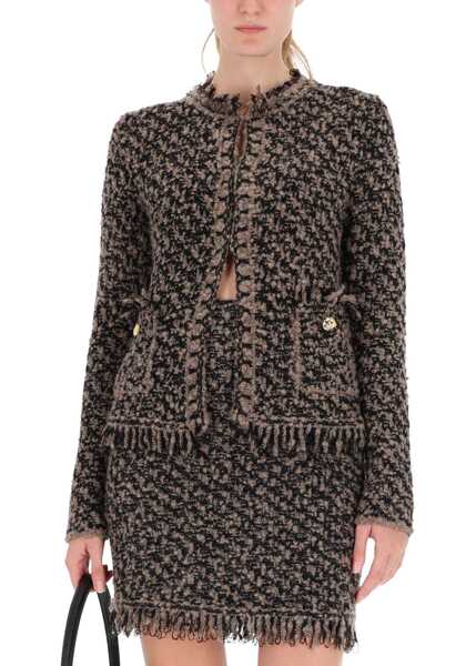 Sacouri office Fabiana Filippi Tweed And Sequin Jacket BROWN Femei (BM 19449020) 4