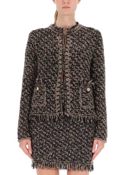 Sacouri office Fabiana Filippi Tweed And Sequin Jacket BROWN Femei (BM 19449020) 1