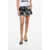 Alexander Wang Acid Wash Denim Mini Skirt With Embroidery Logo Black