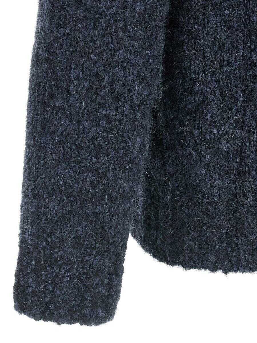 Pulovere Brunello Cucinelli Brunello Cucinelli Buttoned Yarn Sweater BLUE Barbati (BM 19449084) 4