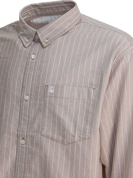 Camasi casual Carhartt L/S Cassel Shirt Beige Barbati (BM 19450005) 4