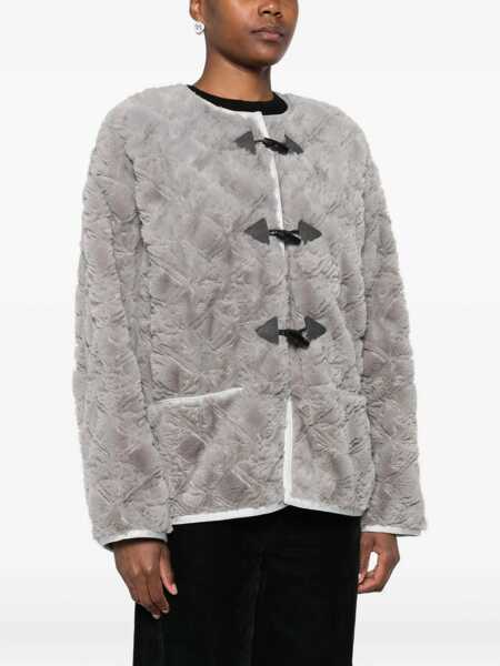 Paltoane forteforte Faux fur Coat with Divine embroidery and toggles PEARL Femei (BM 19452425) 3