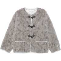 Paltoane Faux fur Coat with Divine embroidery and toggles Femei
