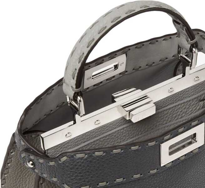 Genti de mana Fendi Peekaboo ISeeU small Handbag ASFALMOONGHIACP Femei (BM 19452428) 3