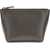 Brunello Cucinelli Leather Pouch with Shiny Zipper Pull TESTA MORO