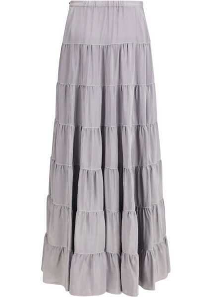 Fuste forteforte Draped Habotai silk Skirt STONE Femei (BM 19452437) 3