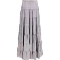 Fuste forte_forte Dama - Fuste forteforte Draped Habotai silk Skirt STONE Femei (BM 19452437) - B-mall.ro