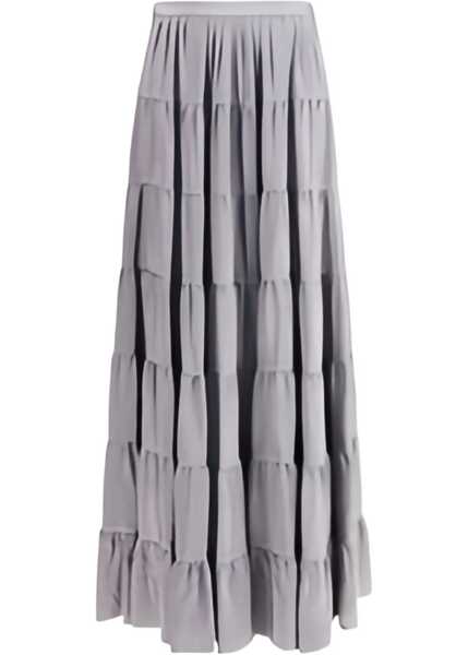 Fuste forteforte Draped Habotai silk Skirt STONE Femei (BM 19452437) 1