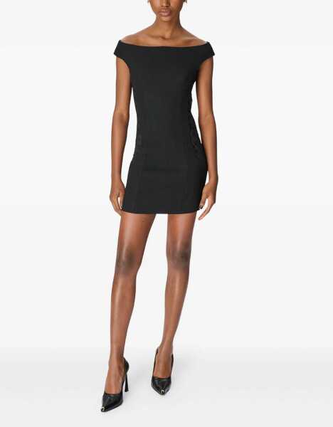 Rochii MARINE SERRE Wool Boucl Sleeveless Mini Dress BLACK Femei (BM 19452443) 2