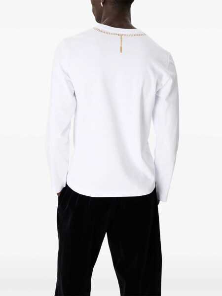 Tricouri MARINE SERRE Trompe Lil Jewelry long-sleeve T-shirt WHITE Femei (BM 19452446) 5